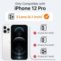 Pikkukuva 4 / 4: iPhone 12 Pro mattamusta kotelo - Kameran lisäsuojaus