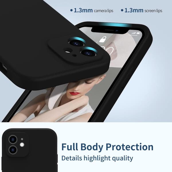 iPhone 12 Pro Max Mat Sort Cover - Ekstra Kamerabeskytter