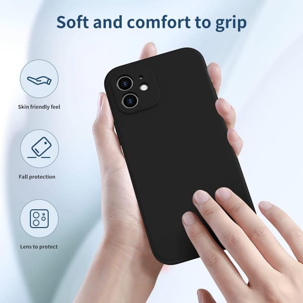 iPhone 12 Pro Max Mat Sort Cover - Ekstra Kamerabeskytter