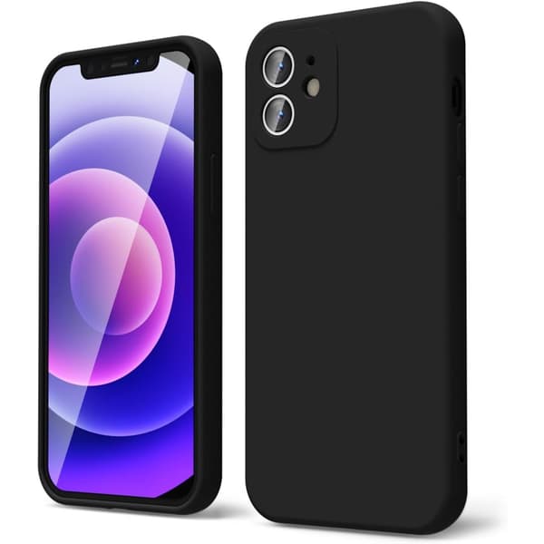 iPhone 12 Mini Musta Kotelo - Ylimääräinen Kamerasuoja