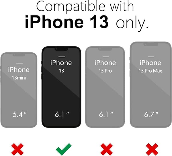 iPhone 13 Matt Svart Skal - Extra Kamera Skydd