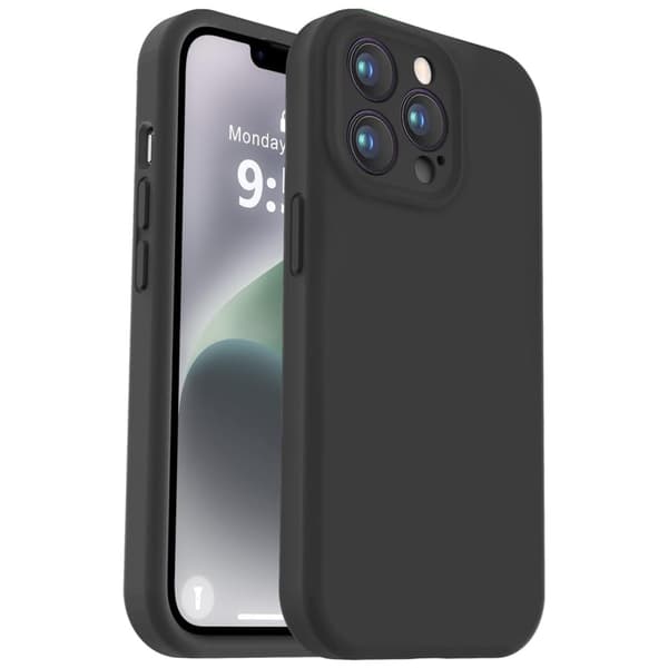 iPhone 13 Pro Mat Sort Cover - Ekstra Kamerabeskytter
