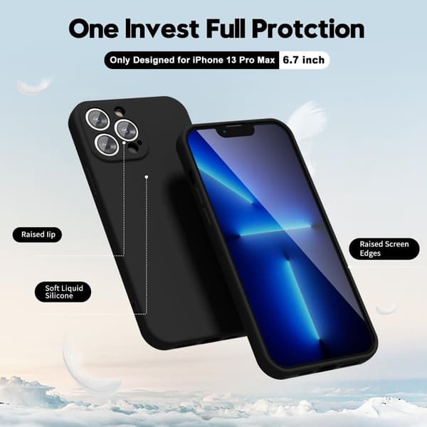 iPhone 13 Pro Max Matt Svart Skal - Extra Kamera Skydd