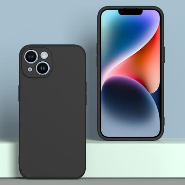 iPhone 13 Mini Mat Sort Cover - Ekstra kamerabeskyttelse