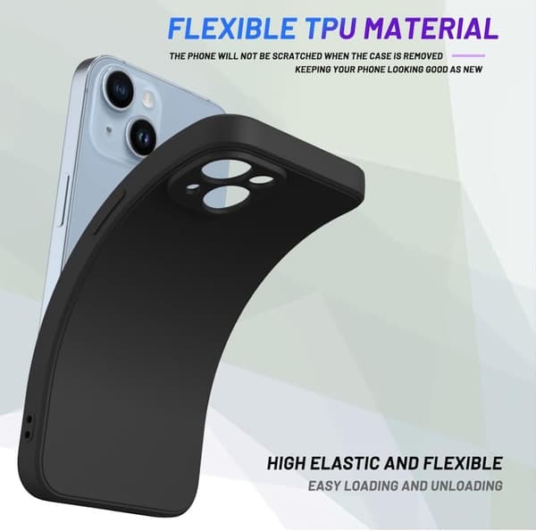 iPhone 13 Mini Mat Sort Cover - Ekstra kamerabeskyttelse