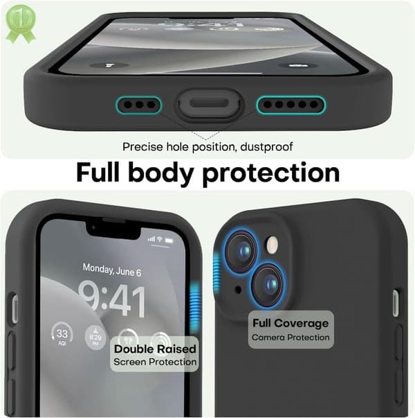 iPhone 14 mattamusta kotelo - Kameran lisäsuojaus