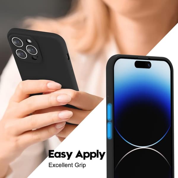 iPhone 14 Pro mattamusta kotelo - Kameran lisäsuojaus