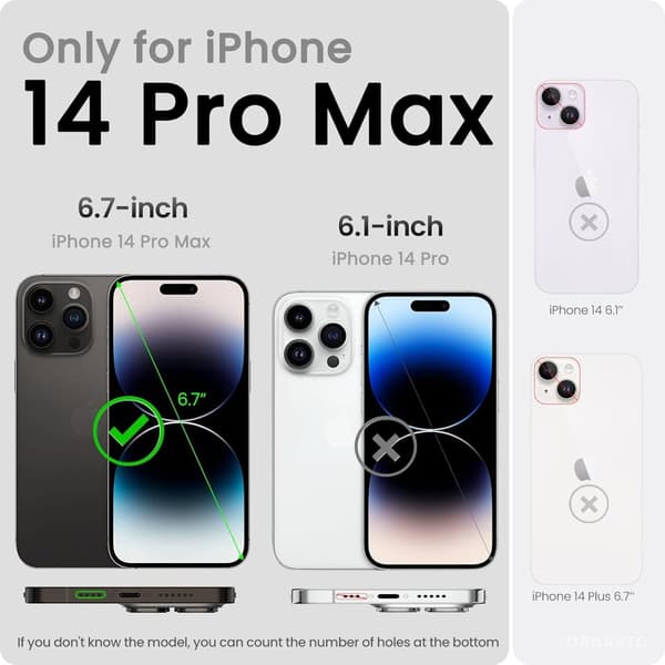 iPhone 14 Pro Max mattamusta kotelo - Ylimääräinen kamerasuoja