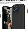 Pikkukuva 2 / 3: iPhone 14 Pro Max mattamusta kotelo - Ylimääräinen kamerasuoja