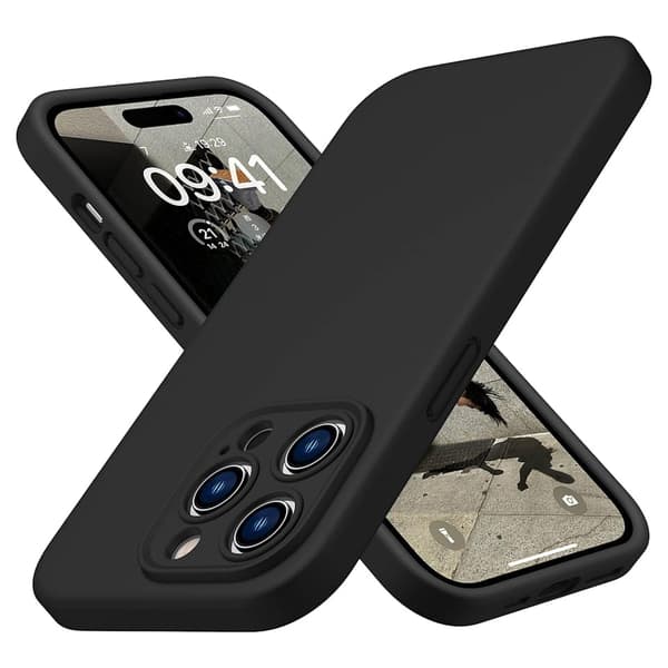 iPhone 14 Pro Max Matt Svart Deksel - Ekstra Kamerabeskytter