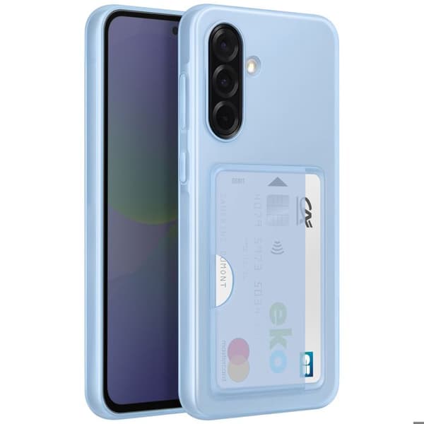 Coque för Samsung A36 Kortfodral Silikon Soft touch Original Samsung Ljusblå
