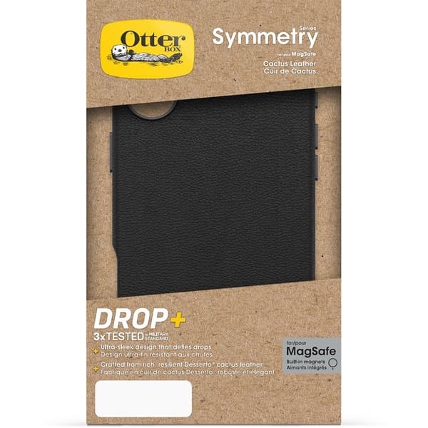 Otterbox iPhone 16 Plus Kuori Symmetry Cactus Leather MagSafe Noir Ash
