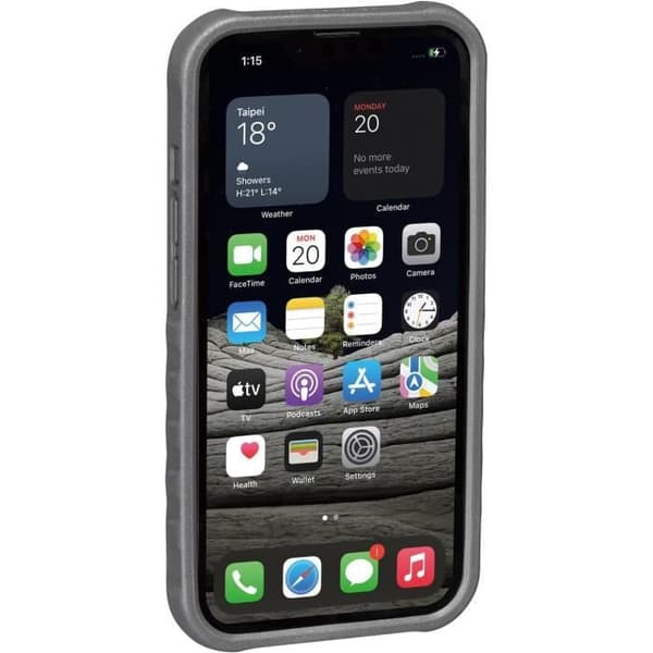 TOPEAK Smartphonefäste Ridecase för iPhone 13 Pro, svartgrå