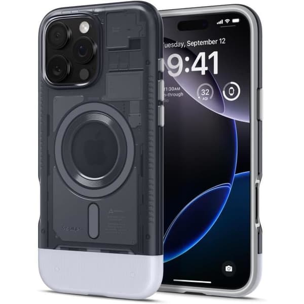 Coque för iPhone 16 Pro Max Spigen Classic C1 MagFit Grafit