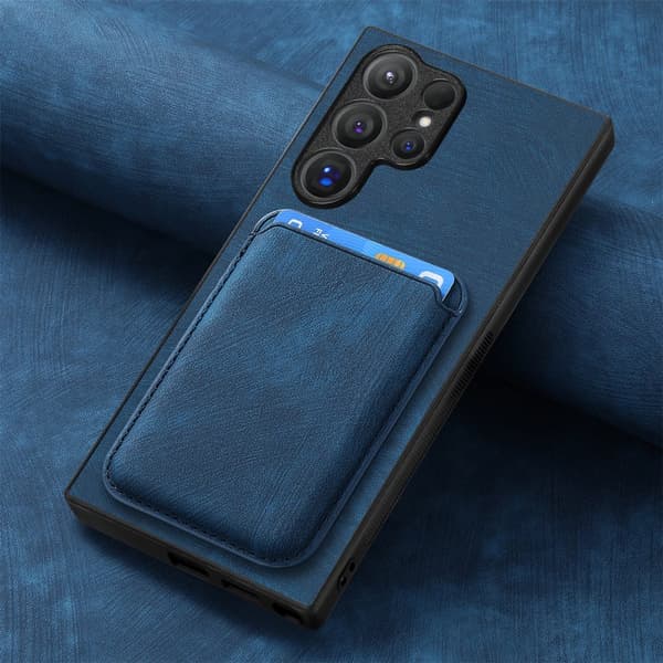 Samsung Galaxy S25 Plus Skal med Kortfack - Mörkblå