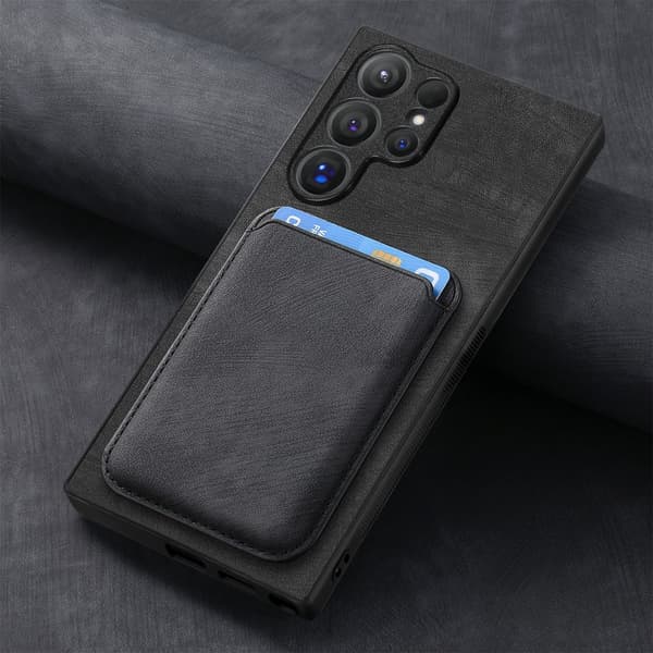 Samsung Galaxy S25 Ultra Skal med Kortfack - Svart