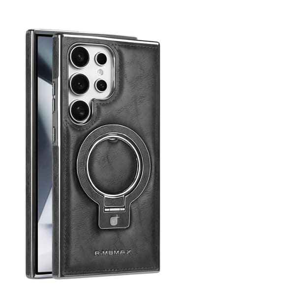 Premium Samsung Galaxy S25 Ultra Skal med Stativ - Svart