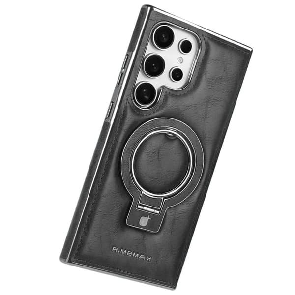 Premium Samsung Galaxy S25 Ultra Skal med Stativ - Svart