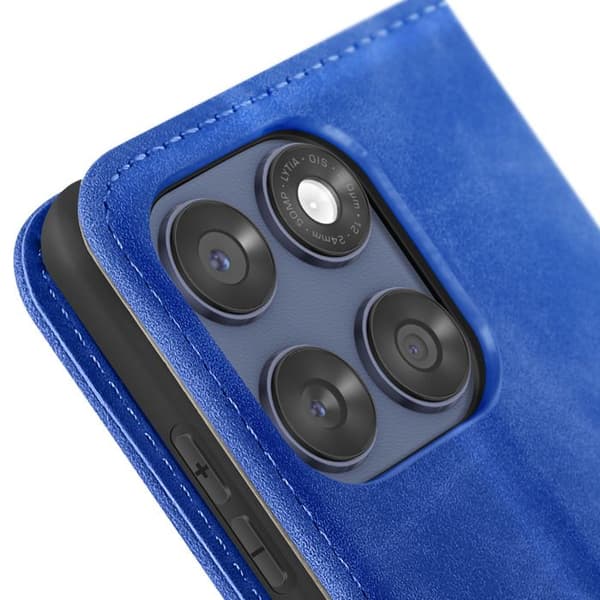 Housse Folio för Motorola Edge 60 Fusion och Edge 60 Stöd Video Blå Natt