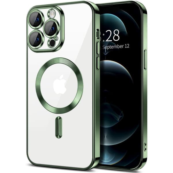 iPhone 13 Pro Max Skal – Metallic Skal med Magnetisk Kompatibilitet, Slim Design - 7 Färger - GRÖN