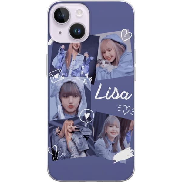 Apple iPhone 14 Plus Gennemsigtig cover Lisa Blackpink – Aesthetic K-pop Queen