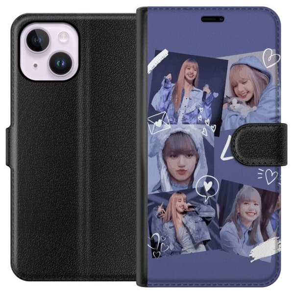 Apple iPhone 15 Plus Tegnebogsetui Lisa Blackpink – Aesthetic K-pop Queen