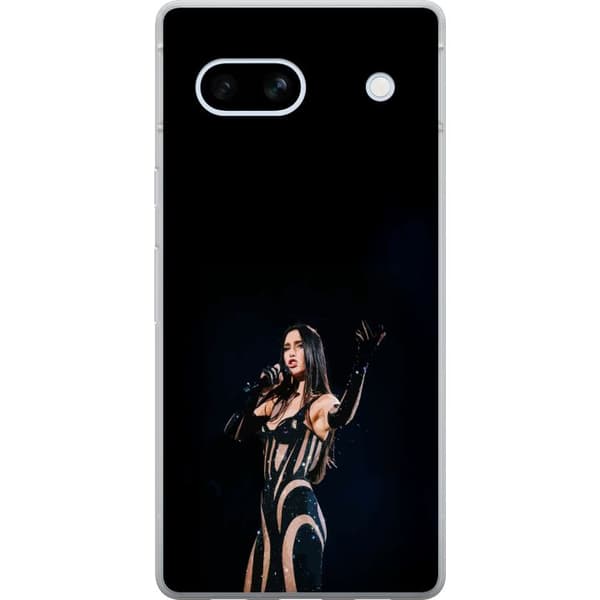 Google Pixel 7a Gennemsigtig cover Dua Lipa – Pop Star Aesthetic