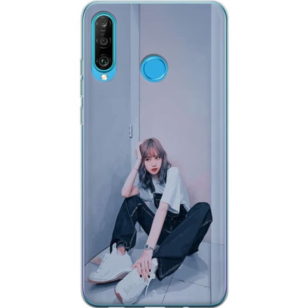 Huawei P30 lite Gennemsigtig cover Lisa from Blackpink – K-pop Style Icon