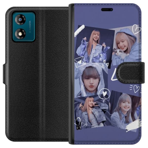 Motorola Moto E13 Tegnebogsetui Lisa Blackpink – Aesthetic K-pop Queen
