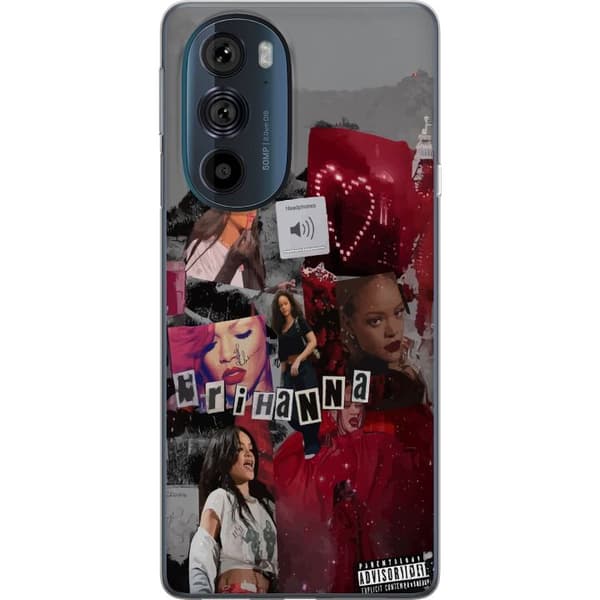 Motorola Edge 30 Pro Gennemsigtig cover Rihanna – Iconic Fashion Moments