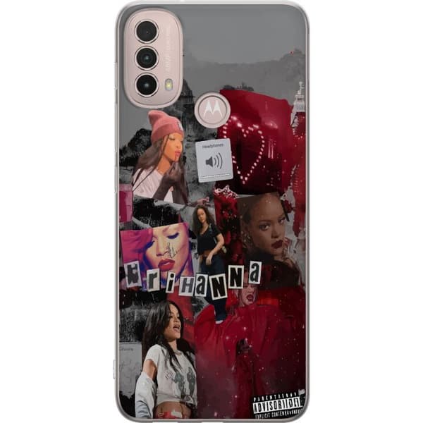 Motorola Moto E40 Genomskinligt Skal Rihanna – Iconic Fashion Moments