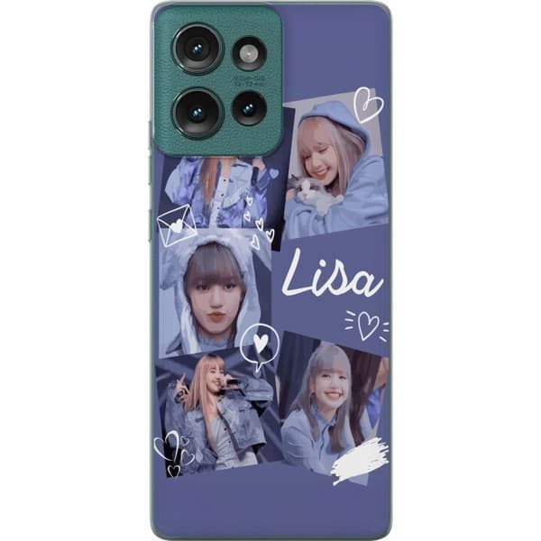Motorola Edge 50 Genomskinligt Skal Lisa Blackpink – Aesthetic K-pop Queen