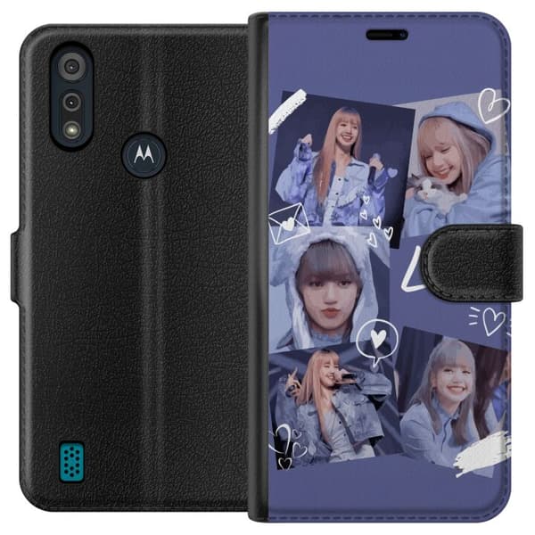 Motorola Moto E6i Tegnebogsetui Lisa Blackpink – Aesthetic K-pop Queen