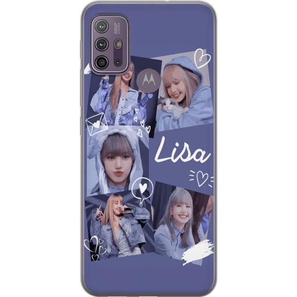 Motorola Moto G10 Gennemsigtig cover Lisa Blackpink – Aesthetic K-pop Queen