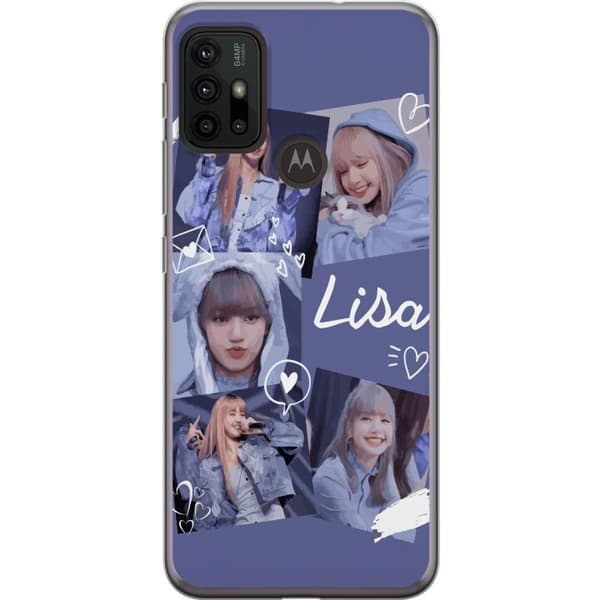 Motorola Moto G30 Gjennomsiktig deksel Lisa Blackpink – Aesthetic K-pop Queen