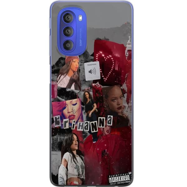 Motorola Moto G51 5G Gjennomsiktig deksel Rihanna – Iconic Fashion Moments