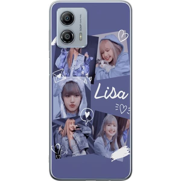 Motorola Moto G53 Gennemsigtig cover Lisa Blackpink – Aesthetic K-pop Queen