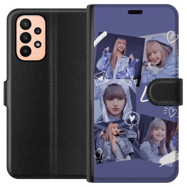 Samsung Galaxy A23 Tegnebogsetui Lisa Blackpink – Aesthetic K-pop Queen