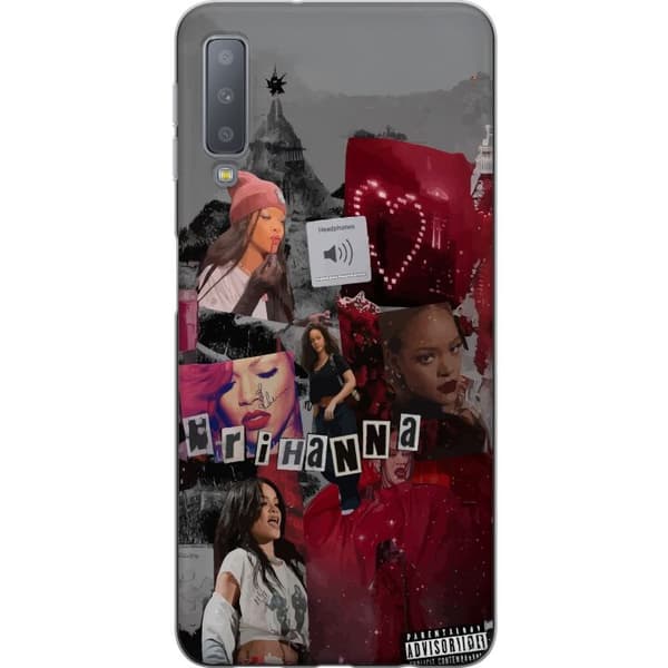 Samsung Galaxy A7 (2018) Läpinäkyvä kuori Rihanna – Iconic Fashion Moments