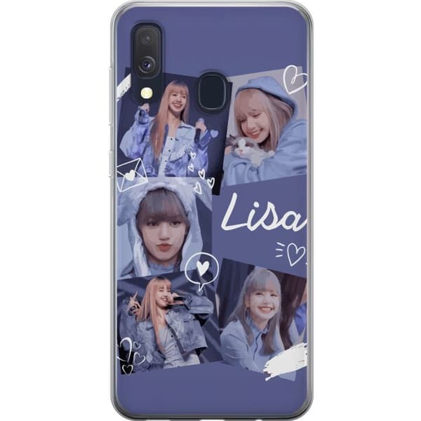 Samsung Galaxy A40 Läpinäkyvä kuori Lisa Blackpink – Aesthetic K-pop Queen