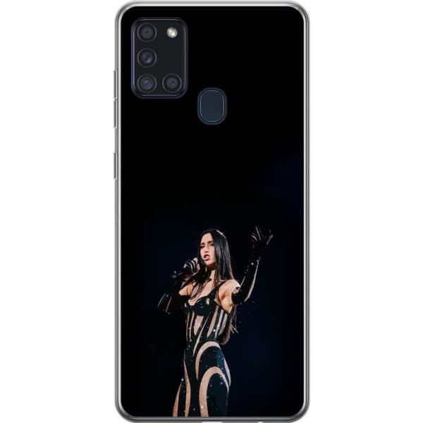 Samsung Galaxy A21s Gjennomsiktig deksel Dua Lipa – Pop Star Aesthetic