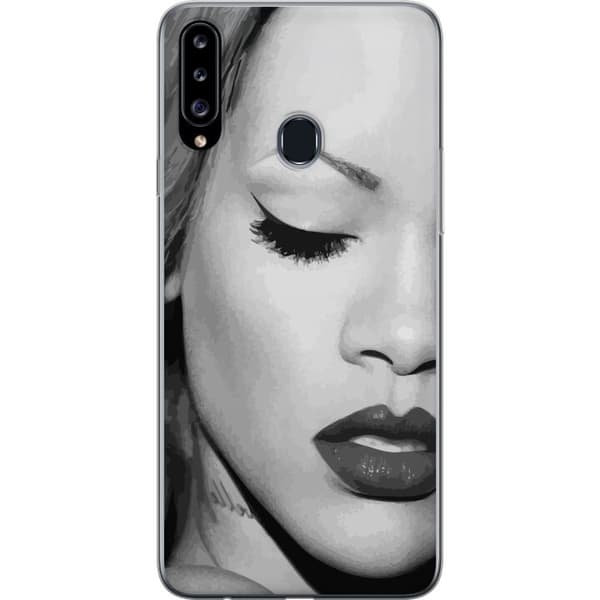 Samsung Galaxy A20s Läpinäkyvä kuori Rihanna – Aesthetic Edit 2025
