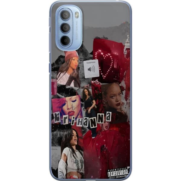 Motorola Moto G31 Genomskinligt Skal Rihanna – Iconic Fashion Moments