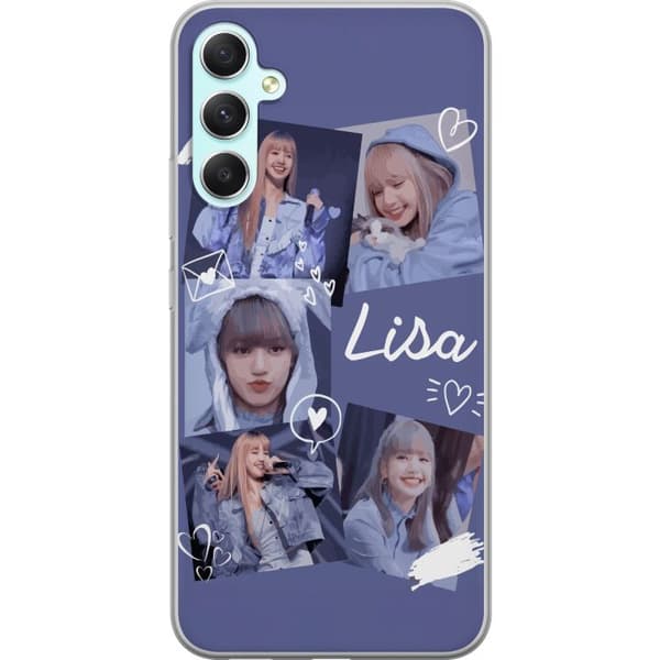 Samsung Galaxy A34 Läpinäkyvä kuori Lisa Blackpink – Aesthetic K-pop Queen