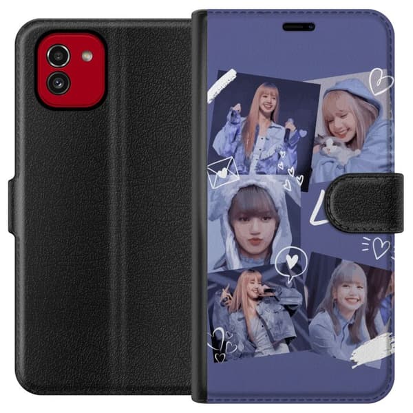 Samsung Galaxy A03 Tegnebogsetui Lisa Blackpink – Aesthetic K-pop Queen