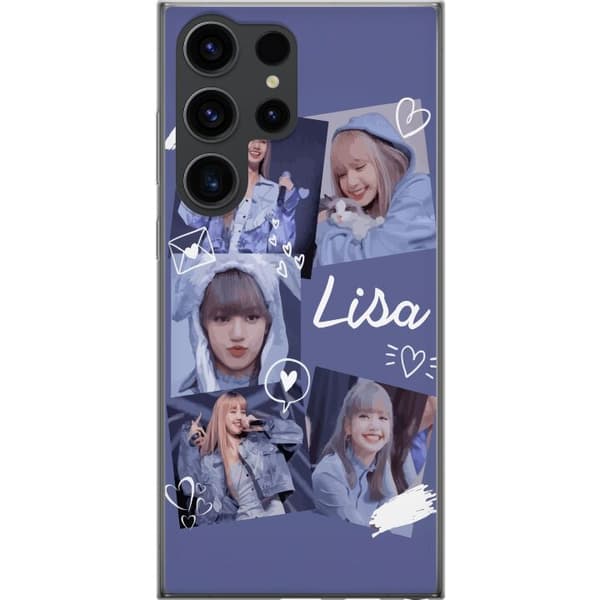 Samsung Galaxy S24 Ultra Gjennomsiktig deksel Lisa Blackpink – Aesthetic K-pop Queen