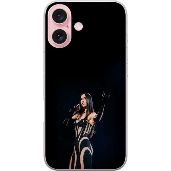Apple iPhone 16 Gjennomsiktig deksel Dua Lipa – Pop Star Aesthetic