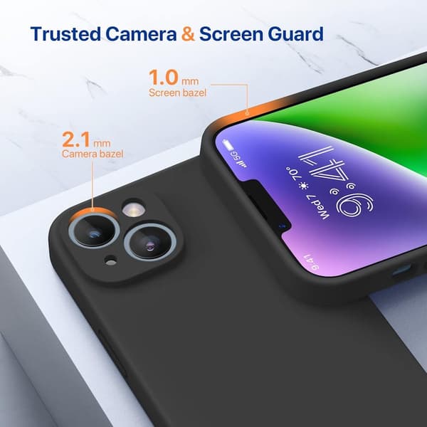 iPhone 14 Plus mattamusta kotelo - Kameran lisäsuojaus