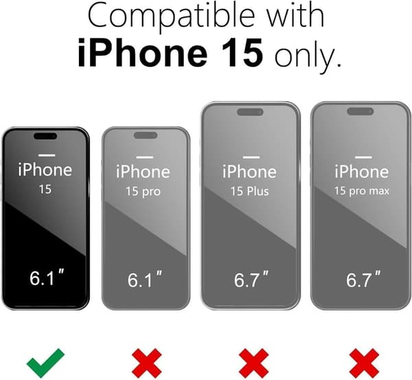 iPhone 15 Mat Sort Cover - Ekstra kamerabeskyttelse