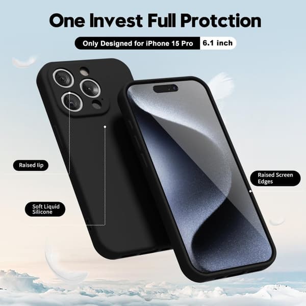 iPhone 15 Pro mattamusta kotelo - Kameran lisäsuojaus